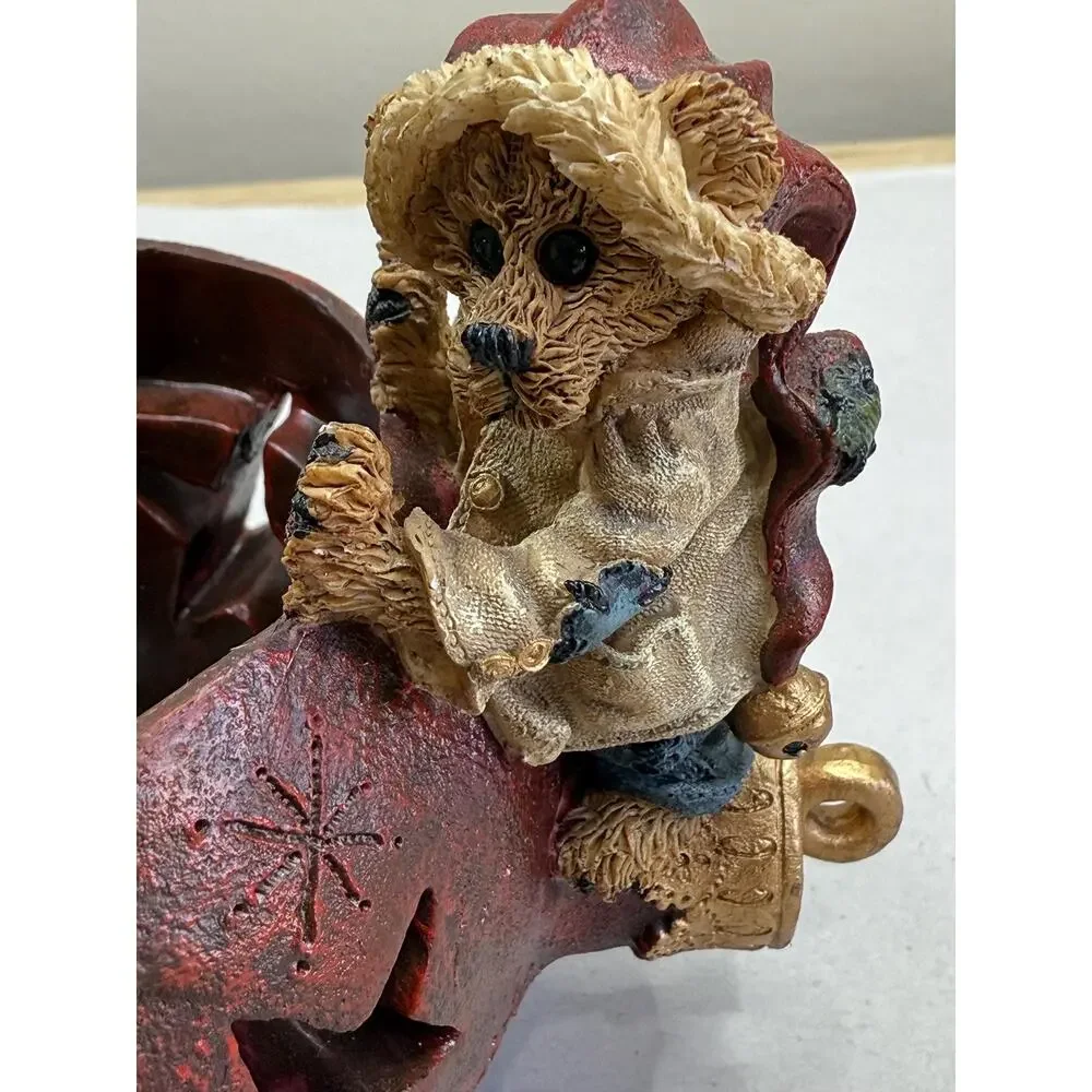 Boyds Bears Bearstone Edmund the Elf Holiday Glow Votive Candle Holder #2772